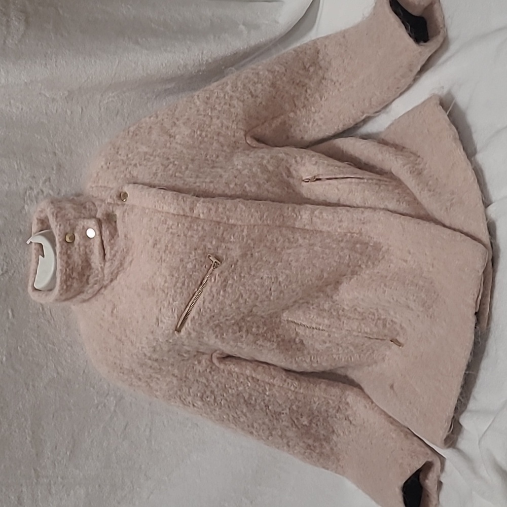Pink Wool Blend Warm Jacket